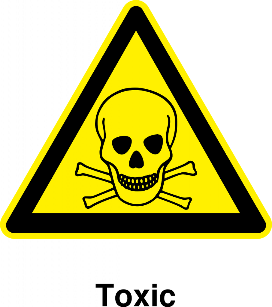 Imagen indicativa de peligro toxico, referida a los compuestos antiadherentes y plásticos usados en algunos productos y utensilios de cocina